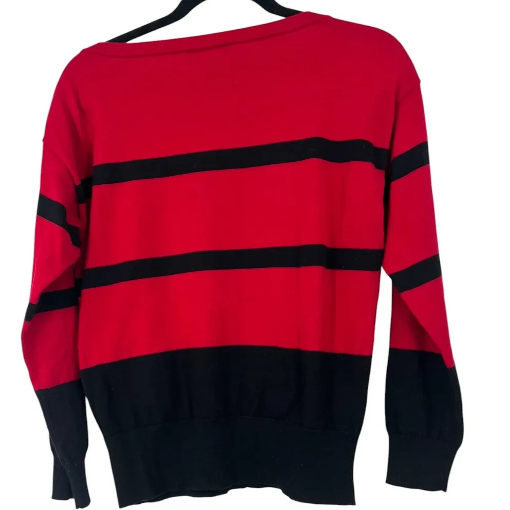 RALPH LAUREN L Women Rugby Striped Preppy Pullover Sweater Old Money petite knit - Image 6