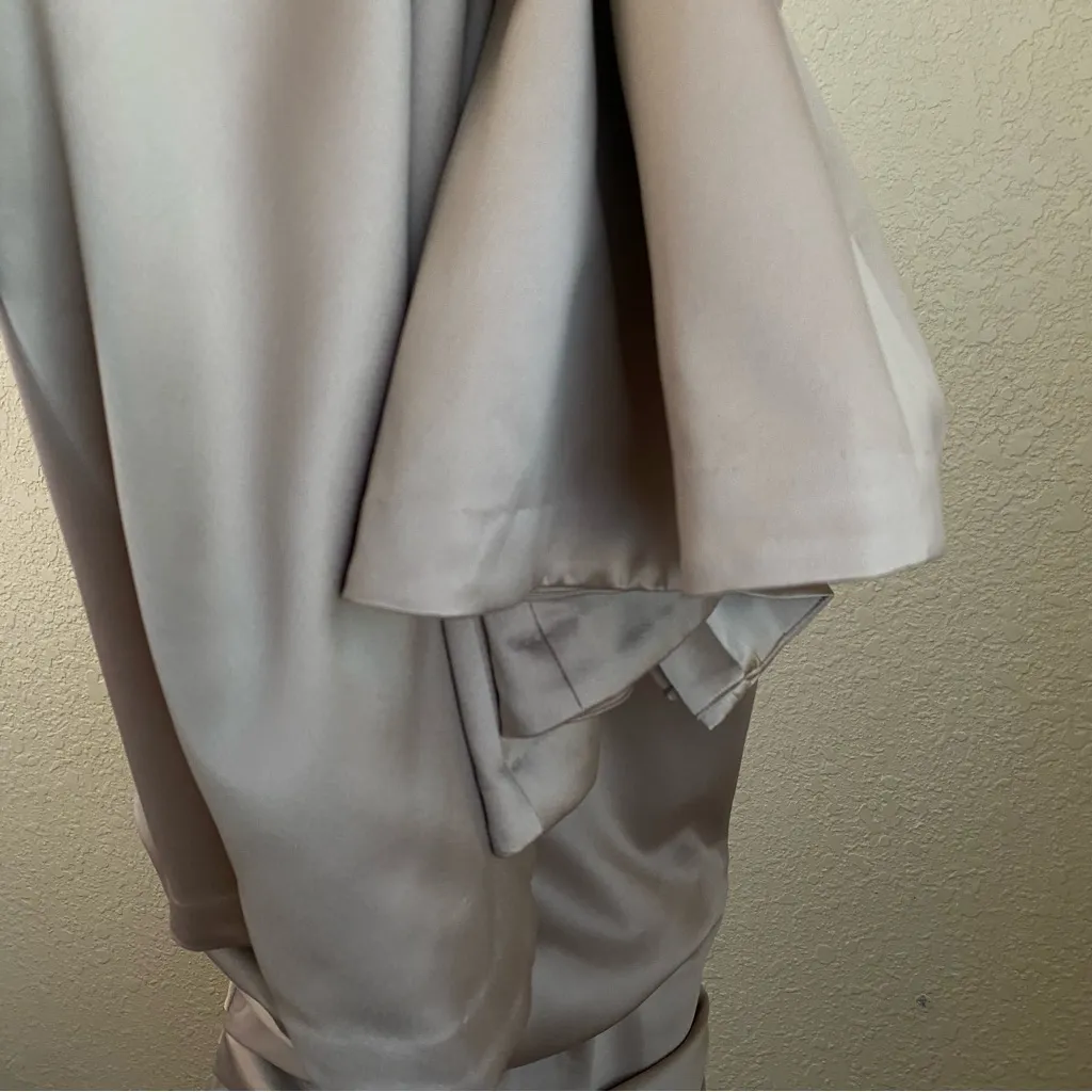 HOUSE OF CB‎ - FLEUR MUSHROOM SATIN STRAPLESS GOWN  NWOT mermaid dress size L - Image 13