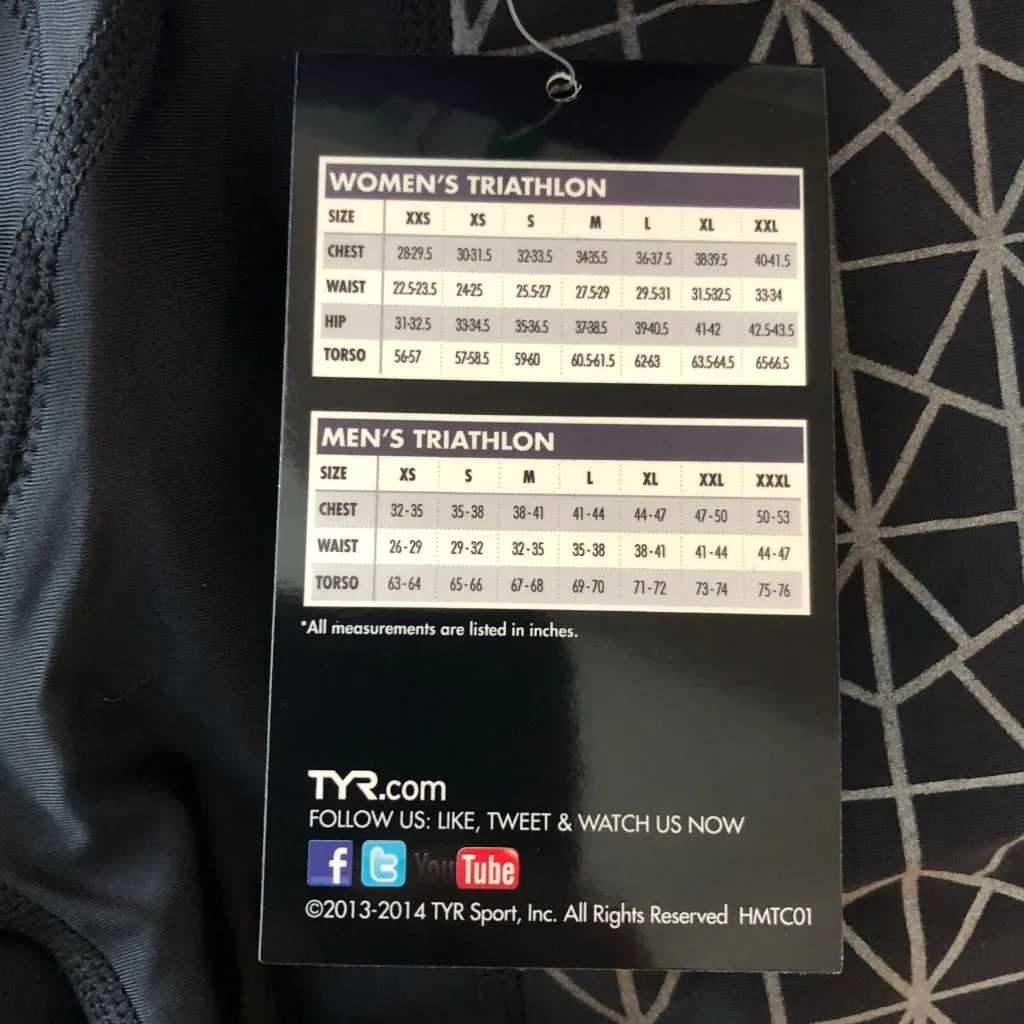 TYR Womens 6 Inch Competitor Tri Shorts Triathlon Padded Grippers Black Purple M Size M - Image 6