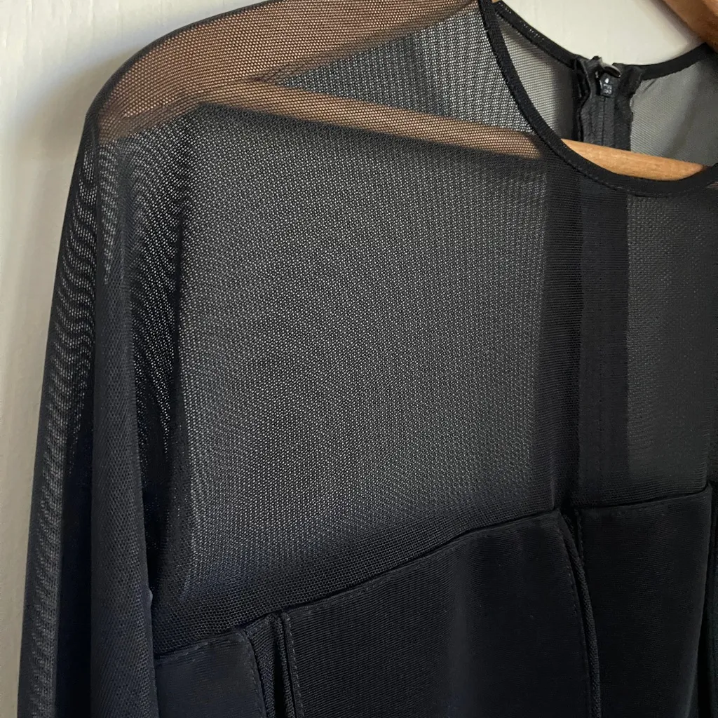 Joseph Ribkoff Vintage Bustier Top Dress Mesh 2-Piece Full Length Skirt Goth 90s - Image 3