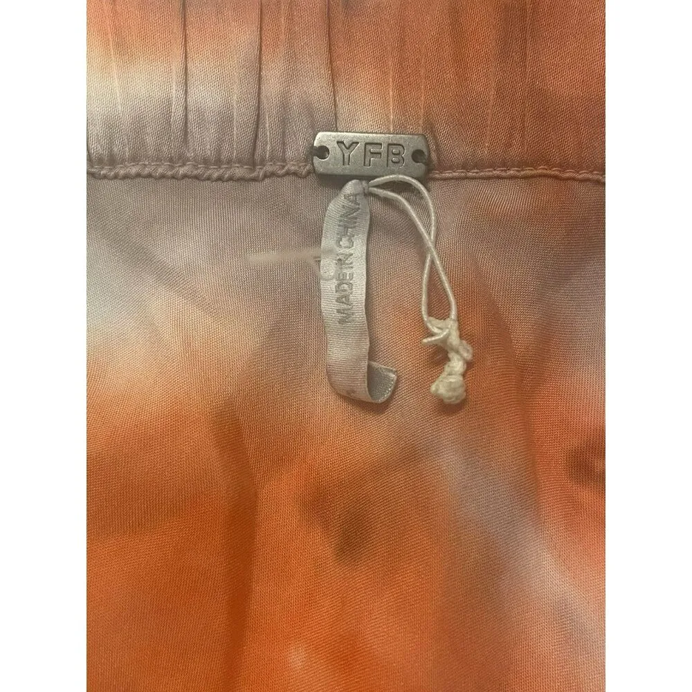 Young, Fabulous & Broke Skirt S Viscose Asymmetric Hem Marguax‎ Orange Y2K - Image 9