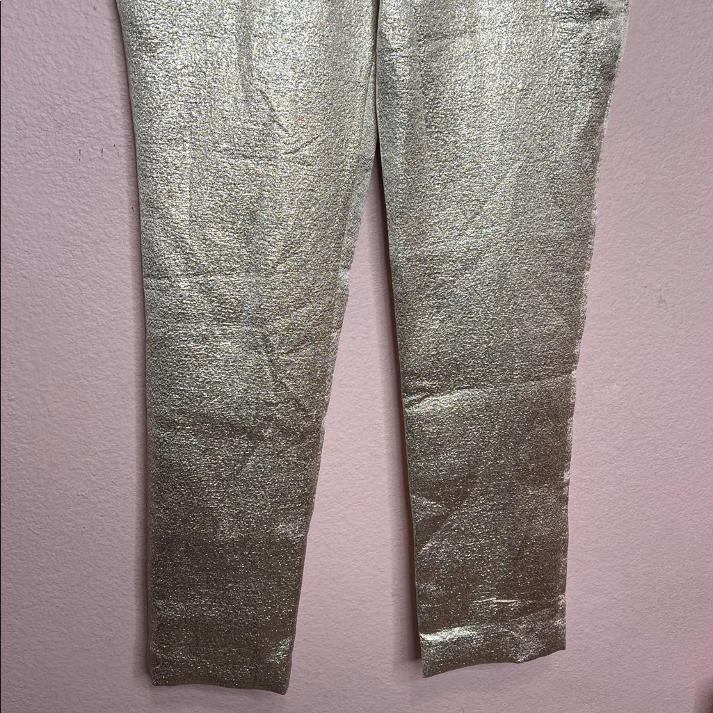 Blue B Collection Western Metallic Gold Pants. Size M Size M - Image 3