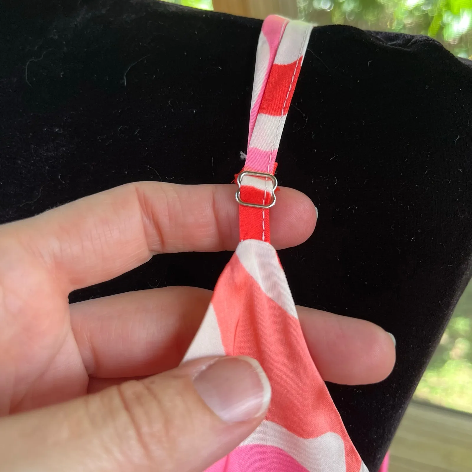 Dress Forum Los Angeles Women's Pink & Red Mini Wrap Dress Size L. NEW - Image 5