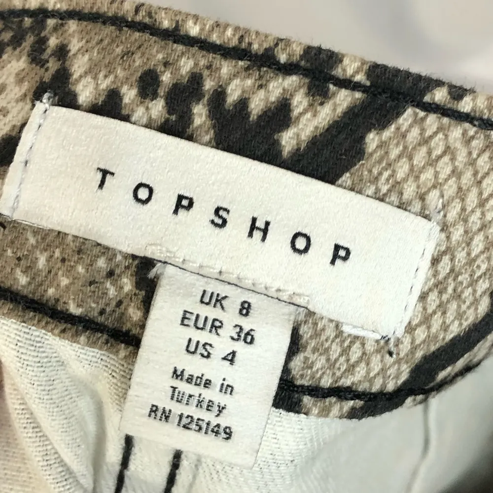 Topshop  Python Brown Cargo Mini Skirt 4 - Image 4