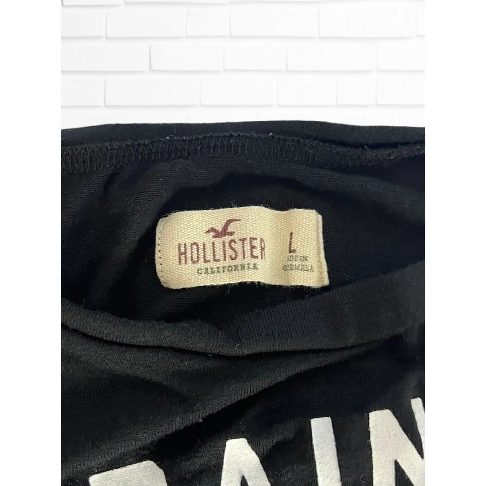 Hollister Womens L Graphic Tank Training For a Movie Marathon Athletic Open Back - Image 3