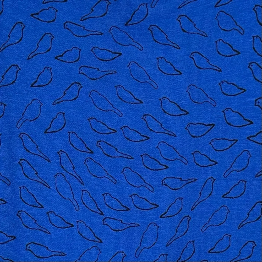 Torrid Blue Soft Stretch Quirky Bird Print Surplice V-neck Skater Dress, Size 3X - Image 4