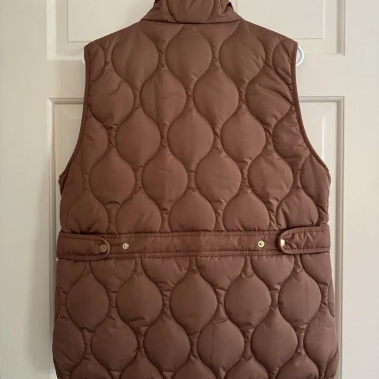 J. Crew Women's New Quilted Excursion Vest in Dark Nutmeg - Image 4