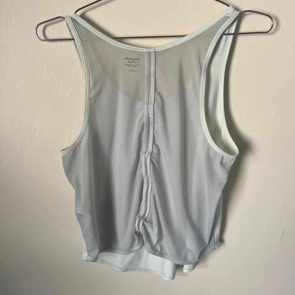 Abercrombie & Fitch Women’s Mesh Racerback Mint Green Workout Top Size Small - Image 2