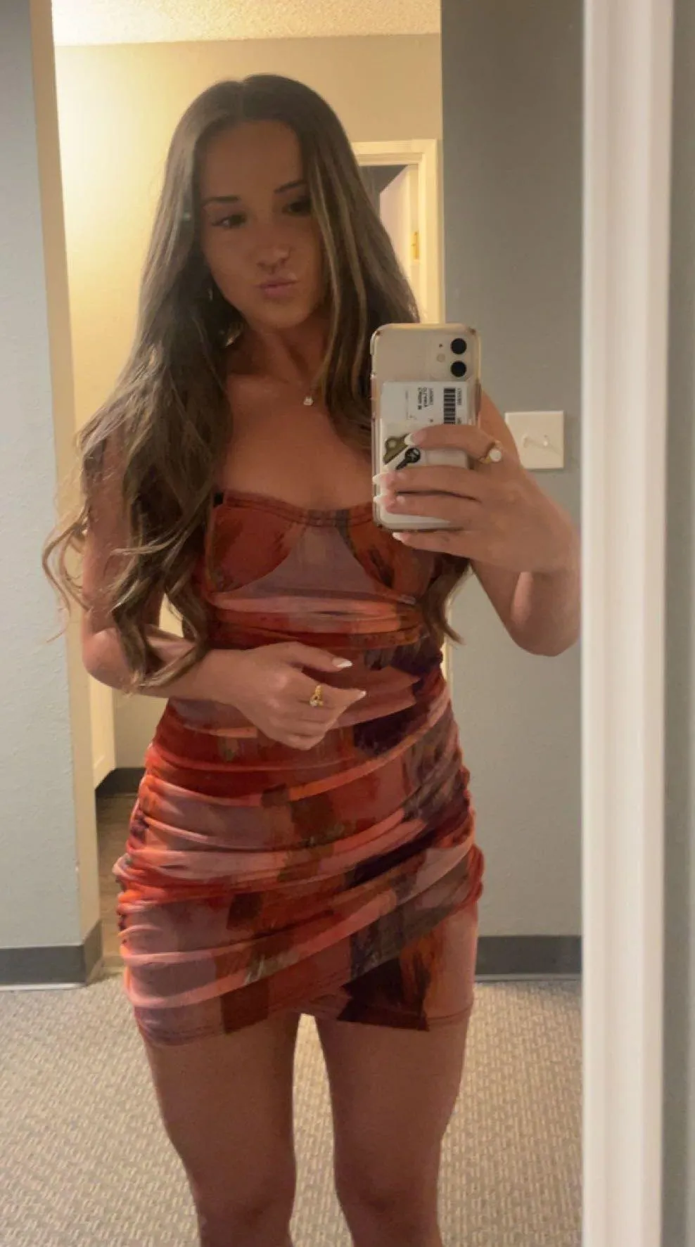 Pretty Little Thing Abstract Print Strapless Dress - Image 6