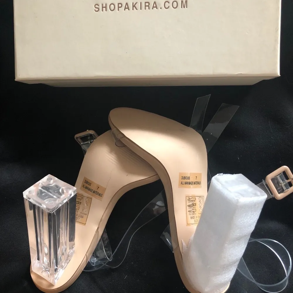 Akira 🆕  Clear PCV Strappy Heels - Image 5