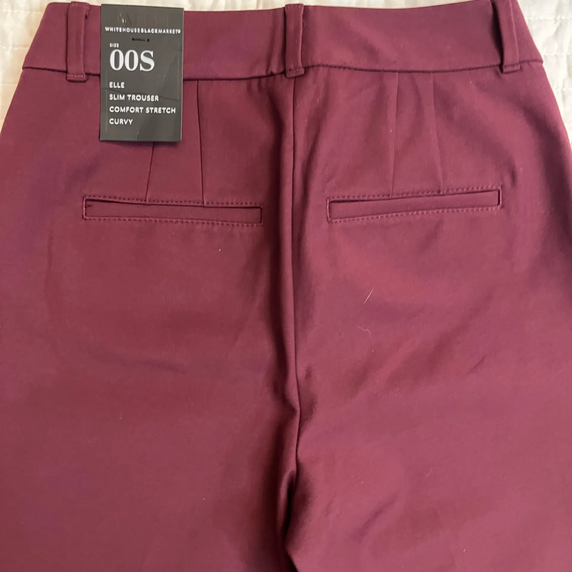NWT WHBM White House black market burgundy Elle slim trouser - Image 3