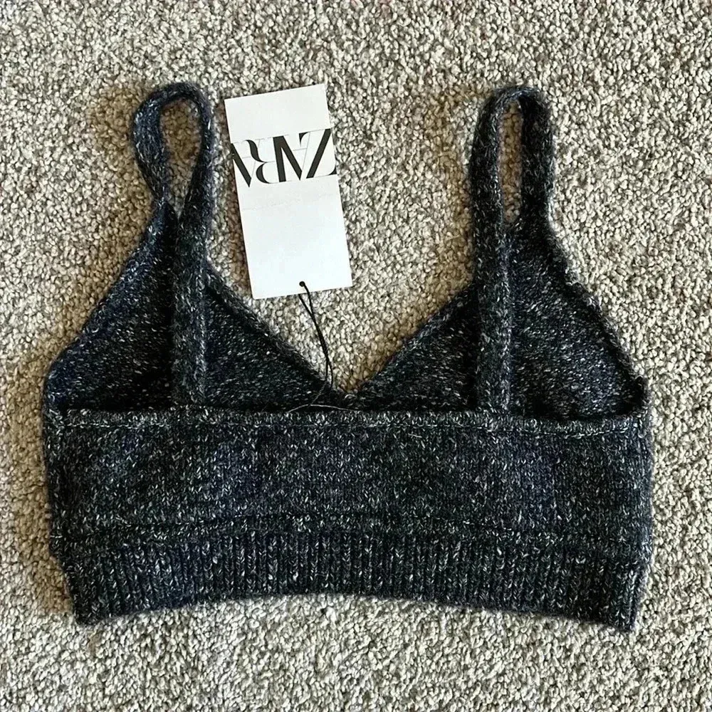 Zara NWT Twitted knit crop top - Image 3