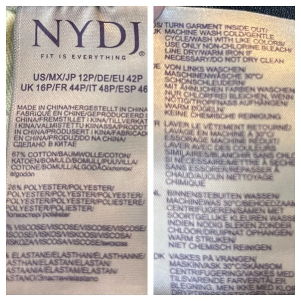 NYDJ Petite Jeans Relaxed Crop Mid Rise Dark Wash Women’s Size 12P - Image 9