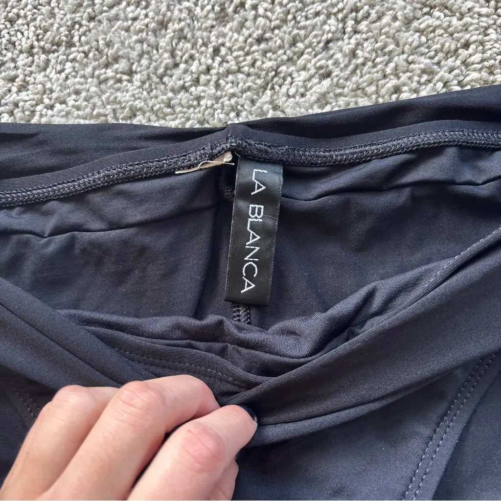 La Blanca Black Fold Over Bikini Bottoms Size Medium - Image 2