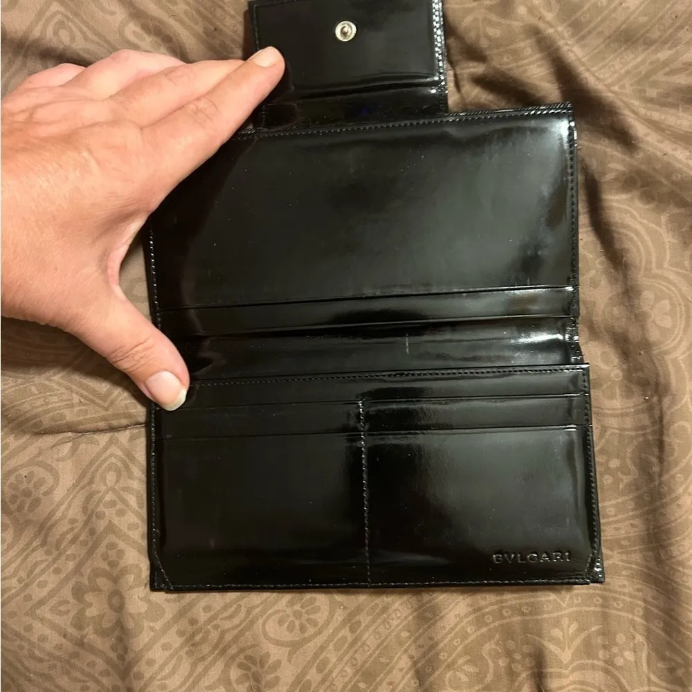 BVLGARI  all over print cavas long trifold wallet - Image 5