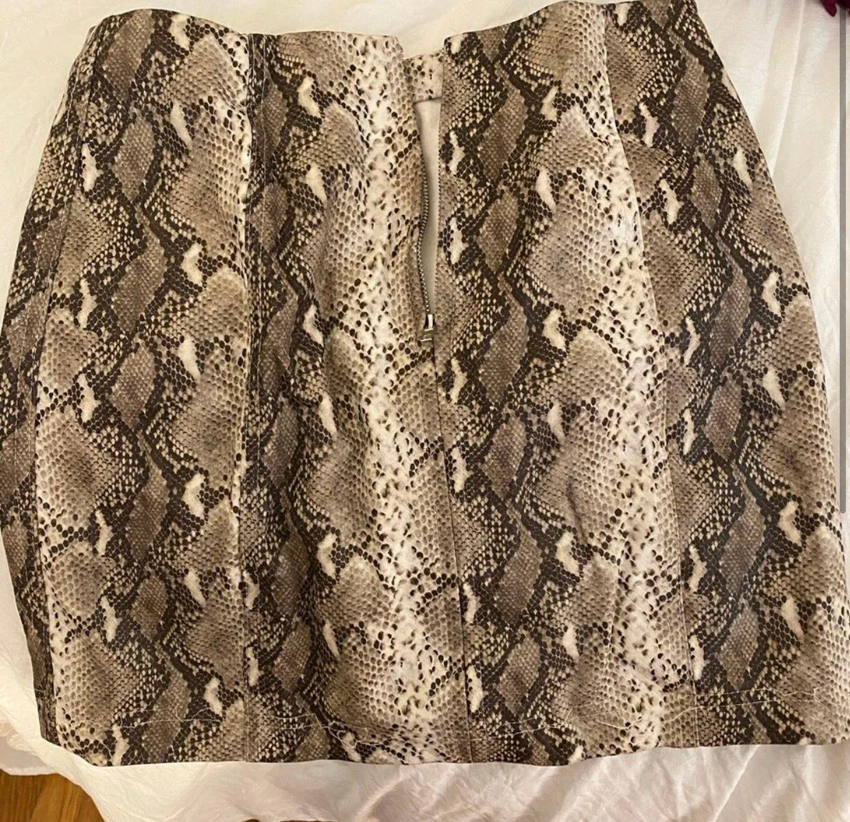 Snakeskin Mini Skirt  - Image 3