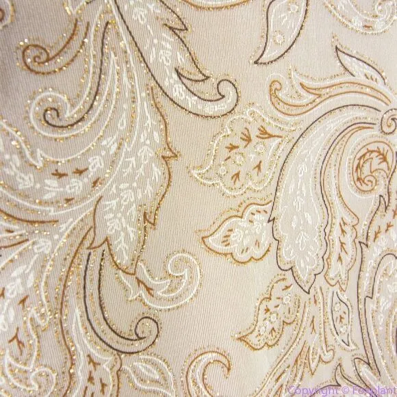 Vintage Alex Evenings floral embellishment‎ top beige/ brown dress, size 12 - Image 11