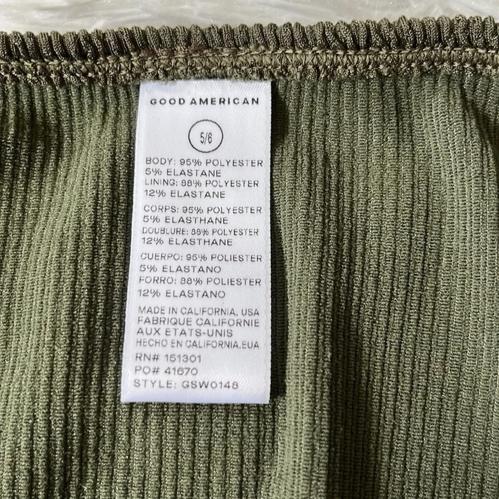 Good American Crinkle Good Basic Cheeky bikini bottom stormy001 5/6(2XL/3XL) - Image 7