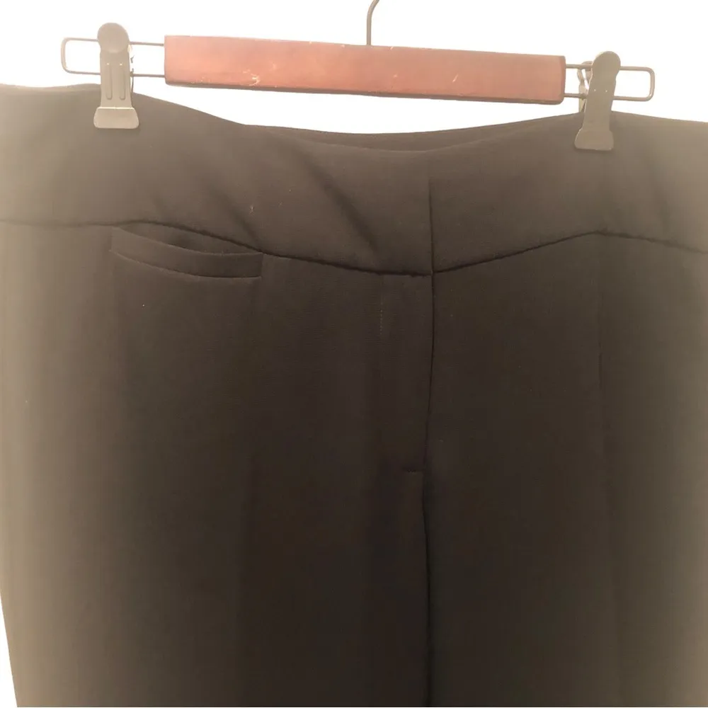 Eileen Fisher Black Crepe Wide Leg Dress Trouser Sz 14X32 Pant Business Flare - Image 5
