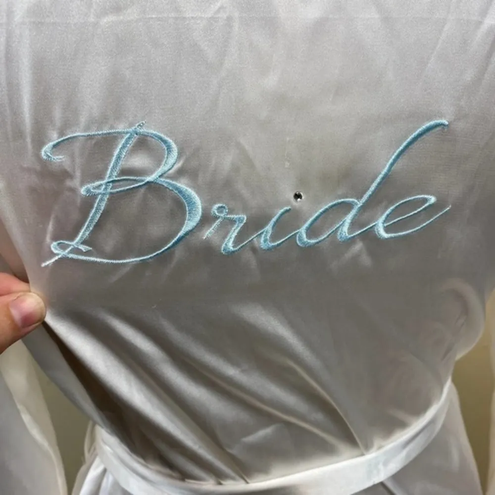 Apt. 9 Intimates Embroidered Bridal Write Wrapper Robe Size M - Image 7
