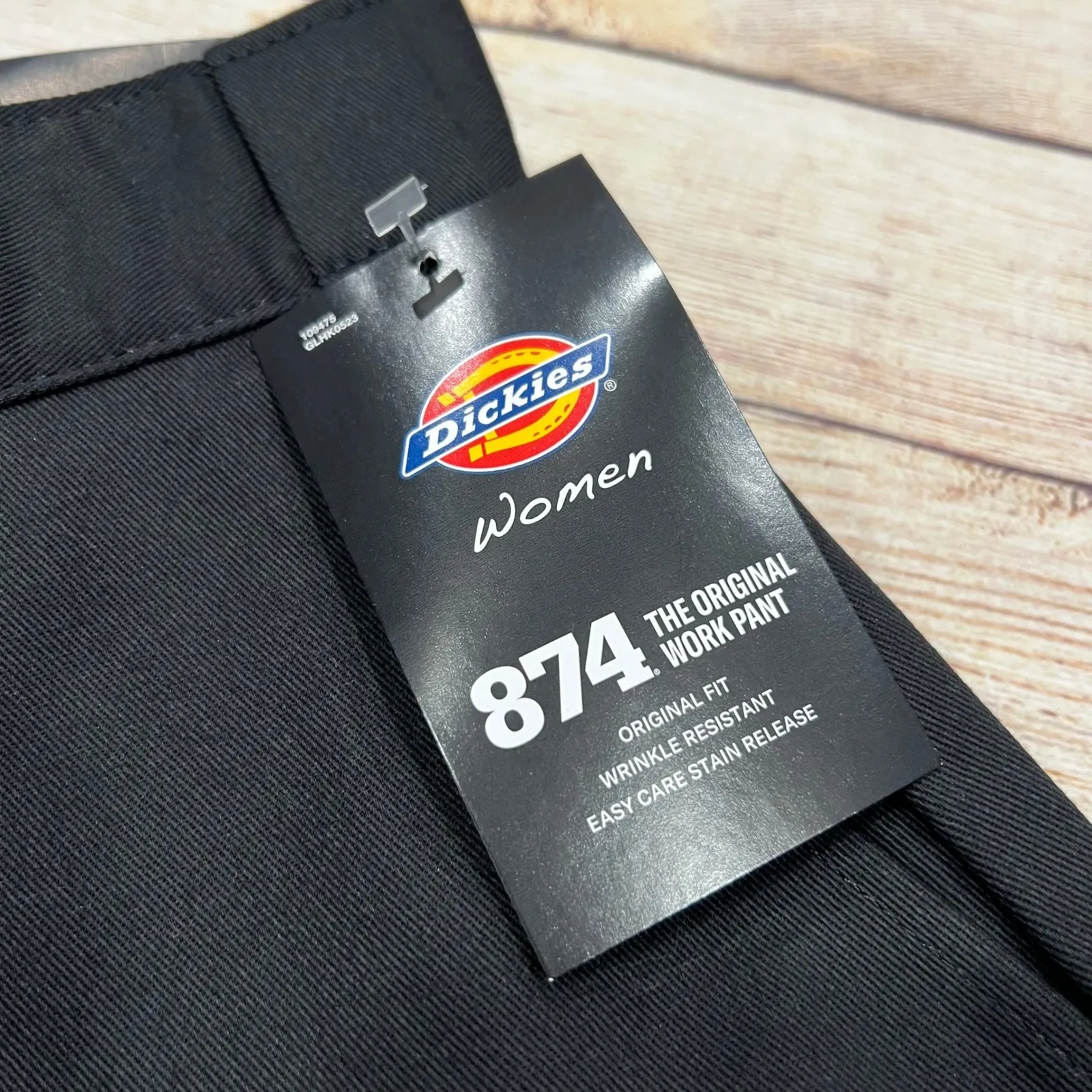 Dickies Womens 874 Original Fit Work Pant Black Wrinkle Resistant Easy Care 6R - Image 2