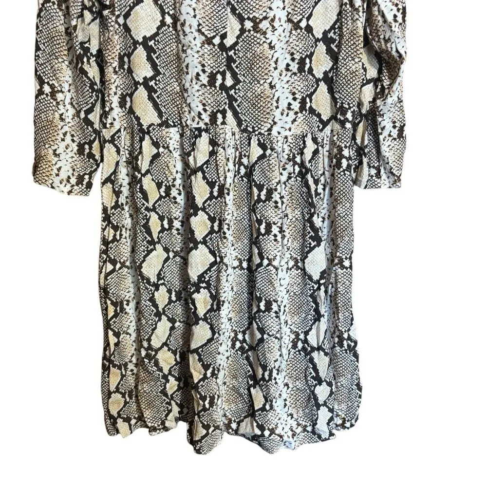 MAEVE Anthropologie Juno Snake Print Tunic Dress Womens Medium Multicolor Flowy - Image 4