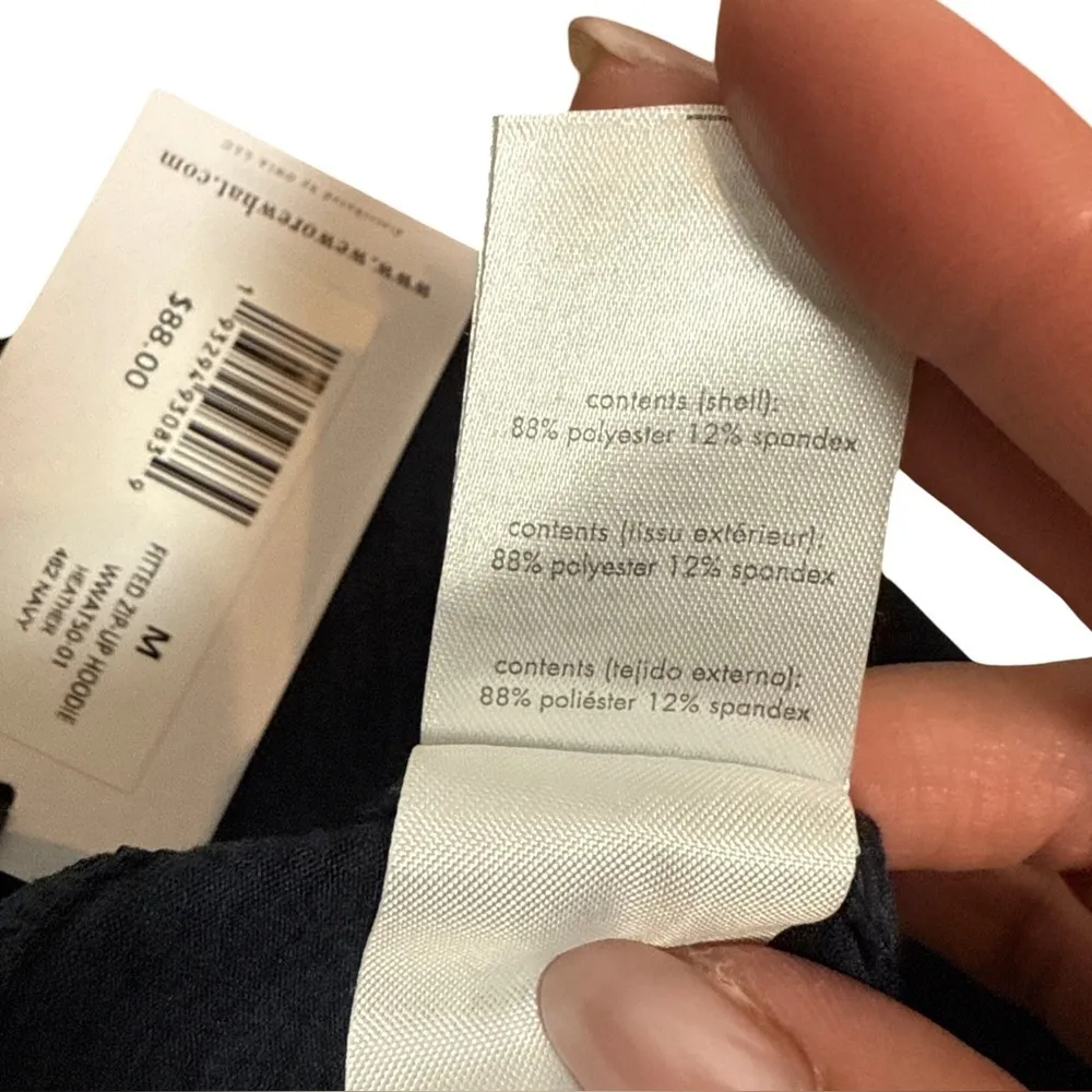 WeWoreWhat Fitted Zip-Up Hoodie Heather Navy Size M NWT - Image 7