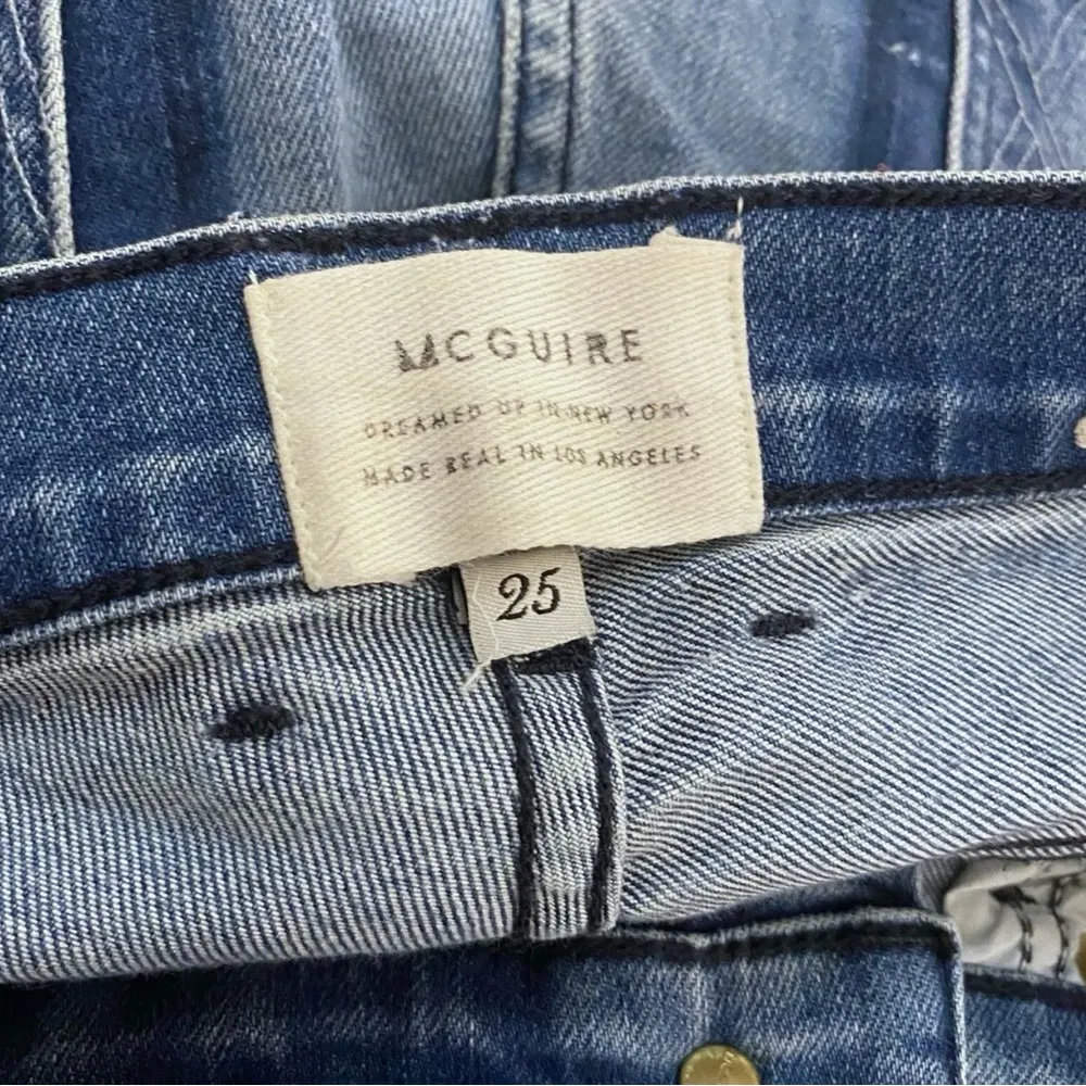 McGuire skinny frayed Step hem distressed  denim jeans size 25 - Image 6