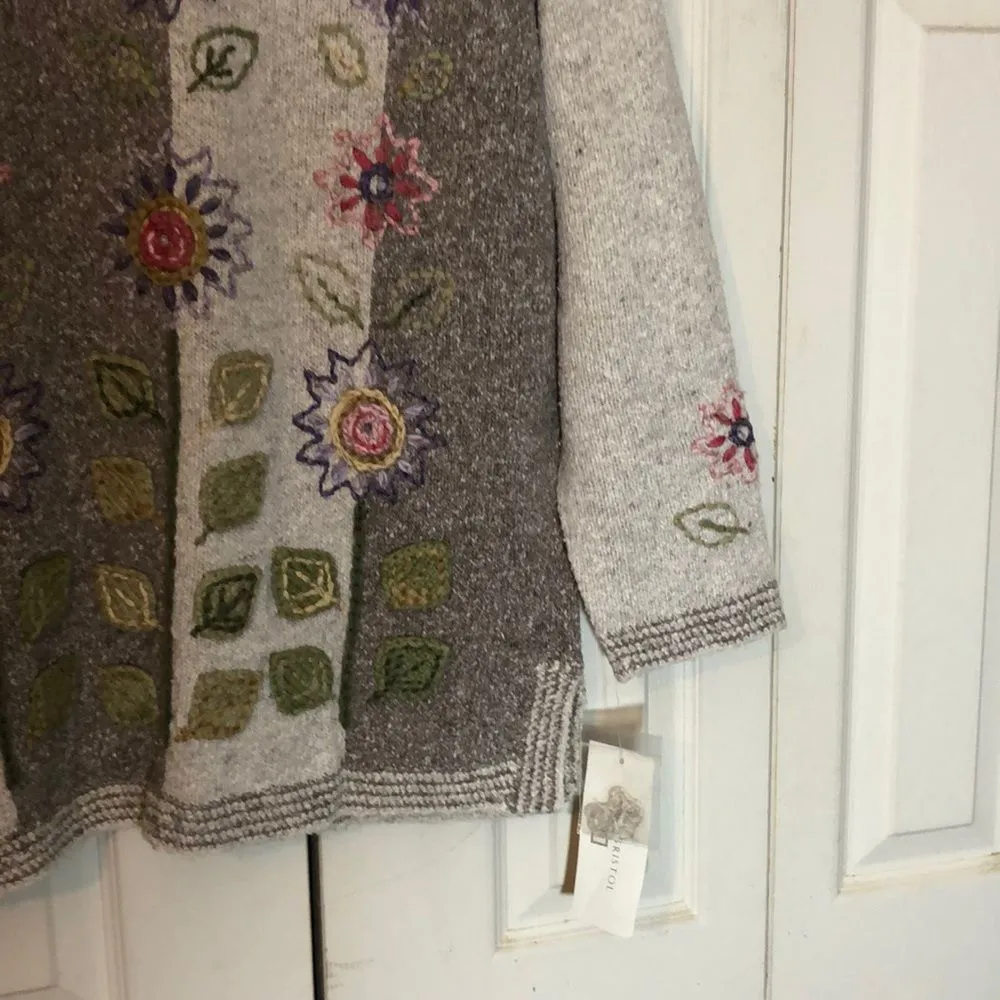 Susan Bristol Vintage Floral Sweater NWT PP - Image 5