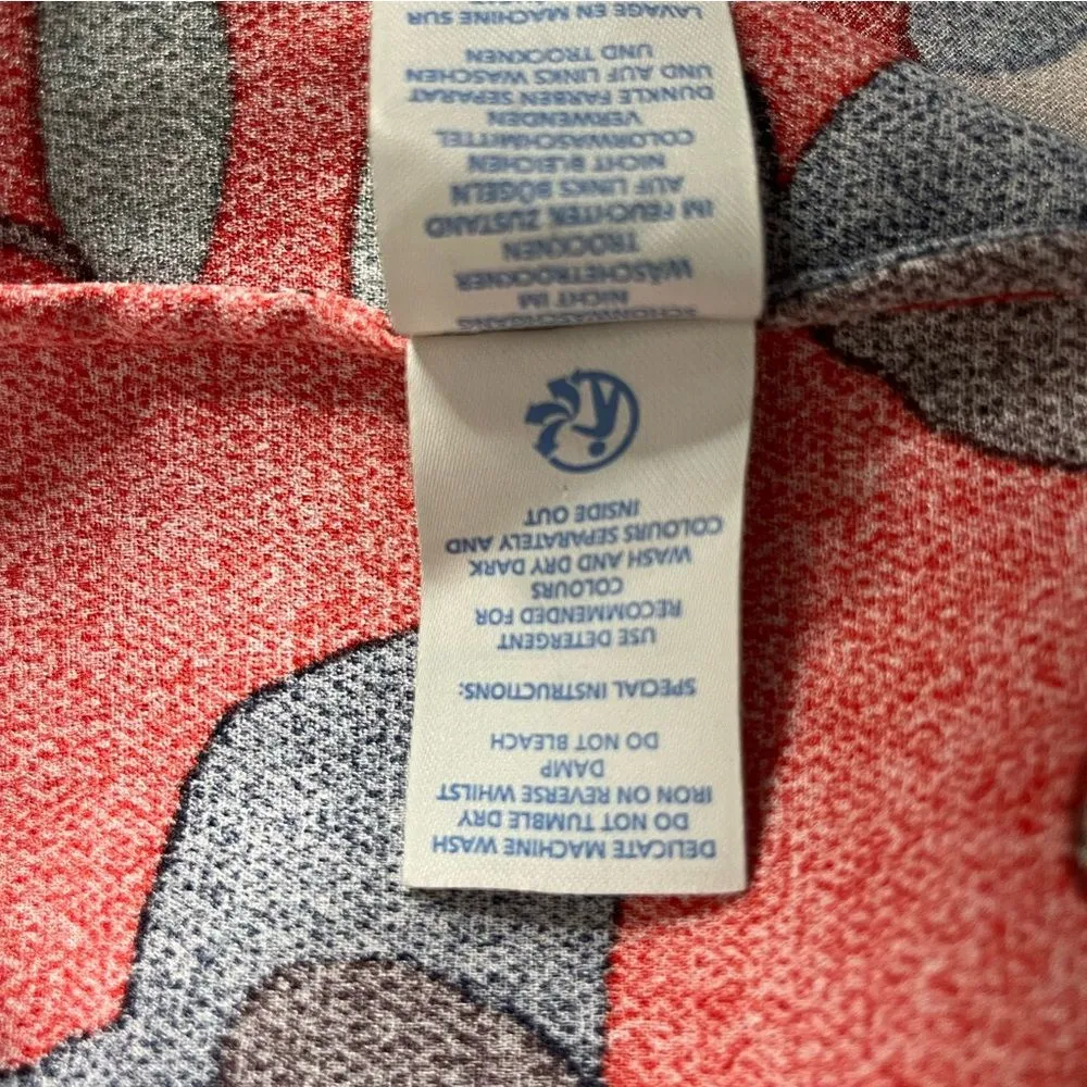 BODEN Red Floral Dress Easy Notch Shift Pockets Loose Fit Womens Size 10 R - Image 9