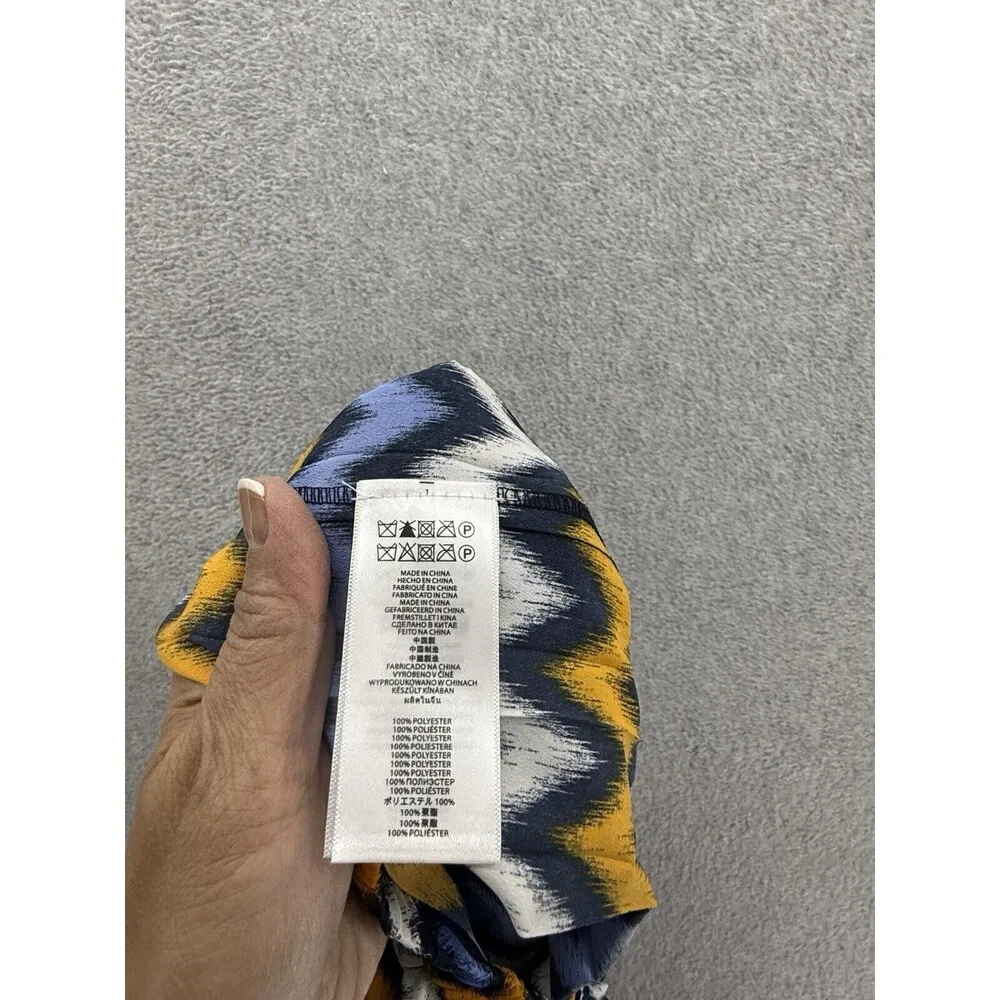 MK Michael Kors Women's Maxi Skirt Striped Pleated Size Large Chevron - Image 5