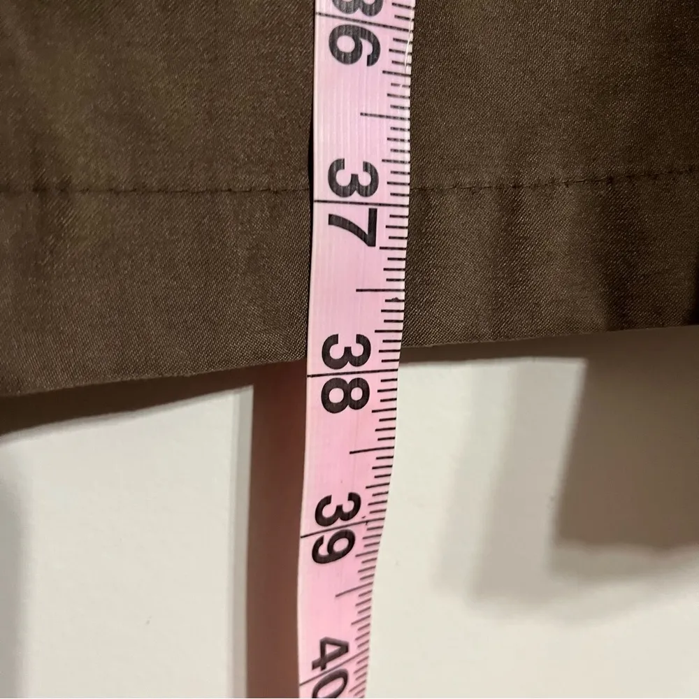 Women’s Vintage Jacqueline Ferrar Two Tone Tan Brown Long Jacket Size Medium - Image 8