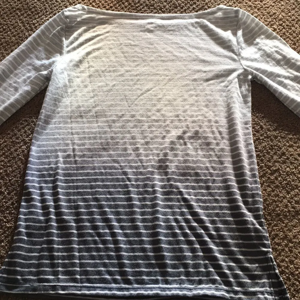 Joe Fresh Grey & White Ombré 3/4 Sleeve - Image 5
