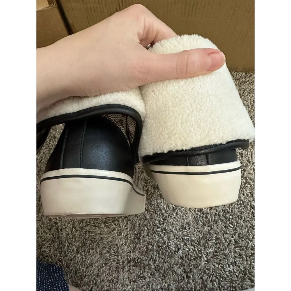 Coach Monogram Jacquard Foldover High Top Sneakers Size 8 - Image 8