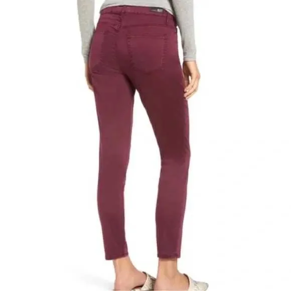 Kut From The‎ Kloth Donna Ankle Skinny Jeans Size 6 Burgundy Casual Denim NWT - Image 2