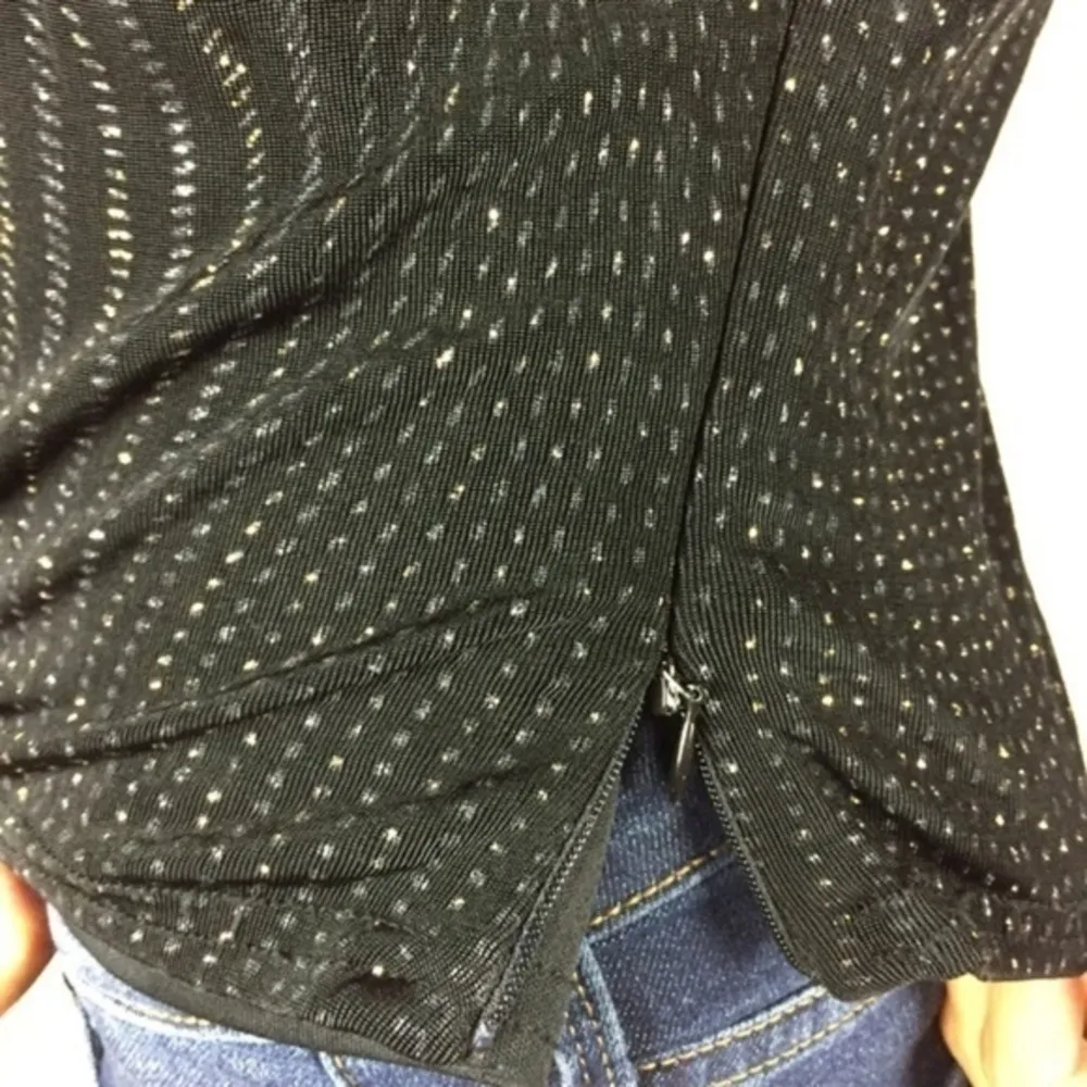 Jessica McClintock Metallic Gold Shimmery Blouse‎ - Image 4