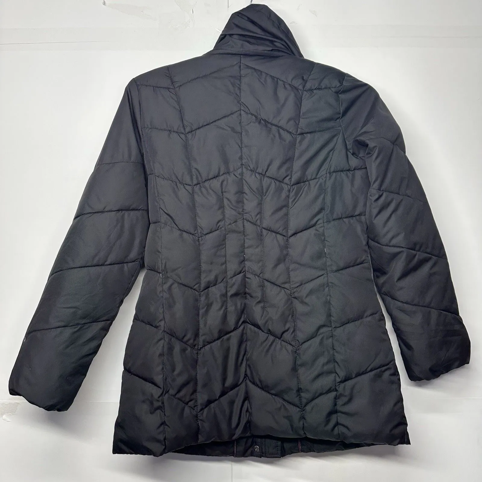 Larry Levine Women's Puffer Coat Jacket Black Size XS Zip Pockets - Image 13