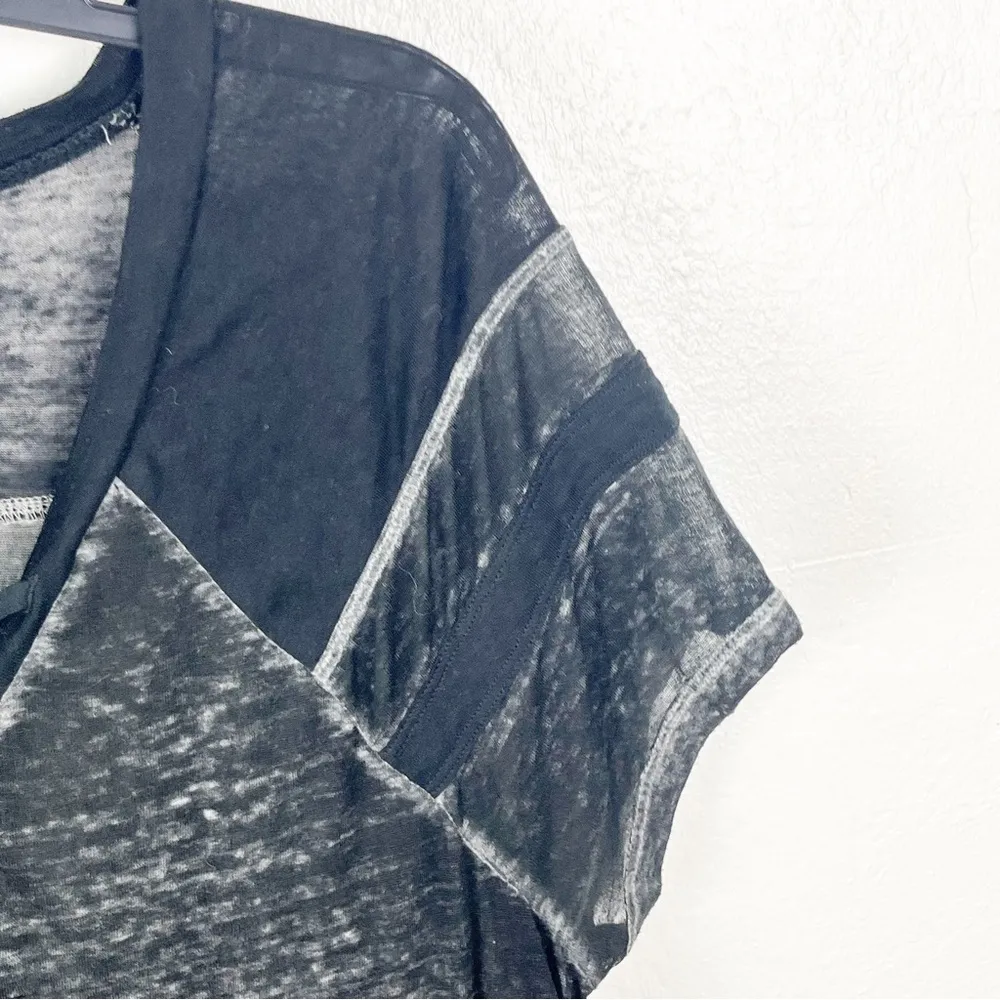 TORRID Black Sheer Lace V-Neck Short Sleeves Burnout Tee, Size 0X - Image 7