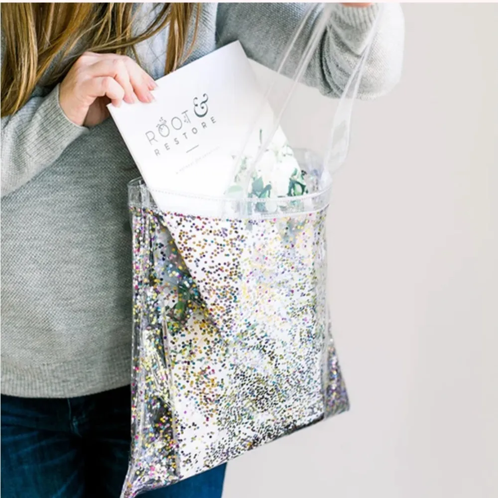 Talking Out Of Turn | Confetti Main Squeeze Flat Tote NWT Pink - Image 3