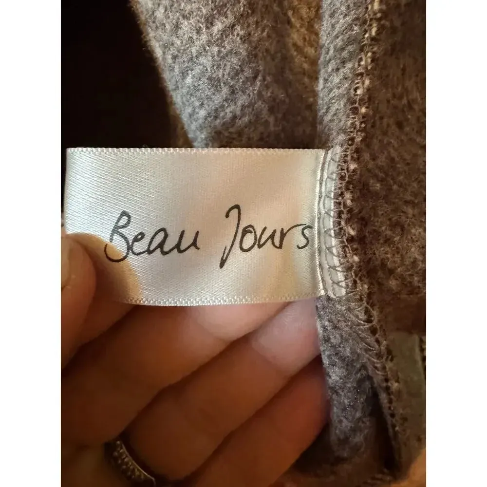 Beau Jours 100% Wool herringbone sleeveless vest/dress M unlined art to wear Black Size M - Image 5