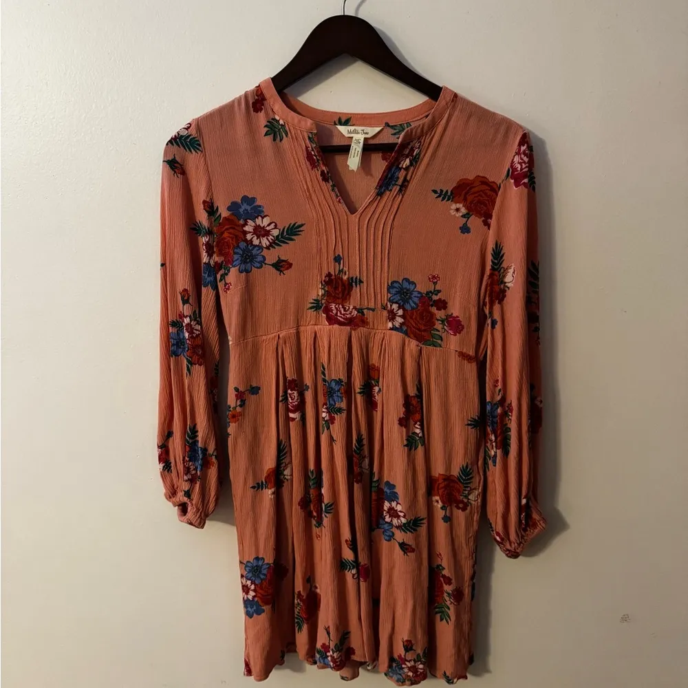 EUC Matilda Jane Blush Floral Let’s Go Out Midi Dress Size XS - Image 3