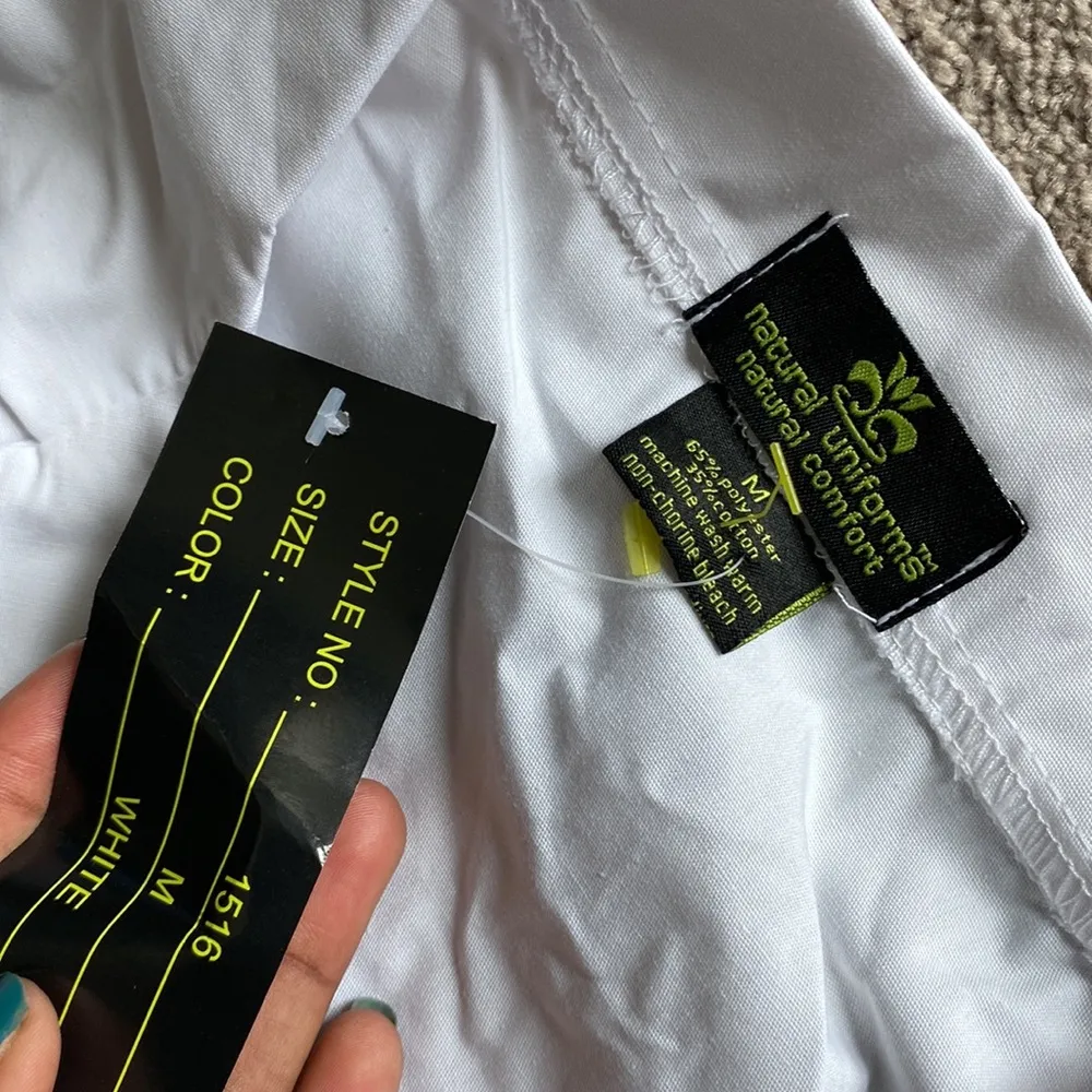 Natural Uniforms White Long Uniform Lab Coat SIZE M Size M - Image 2