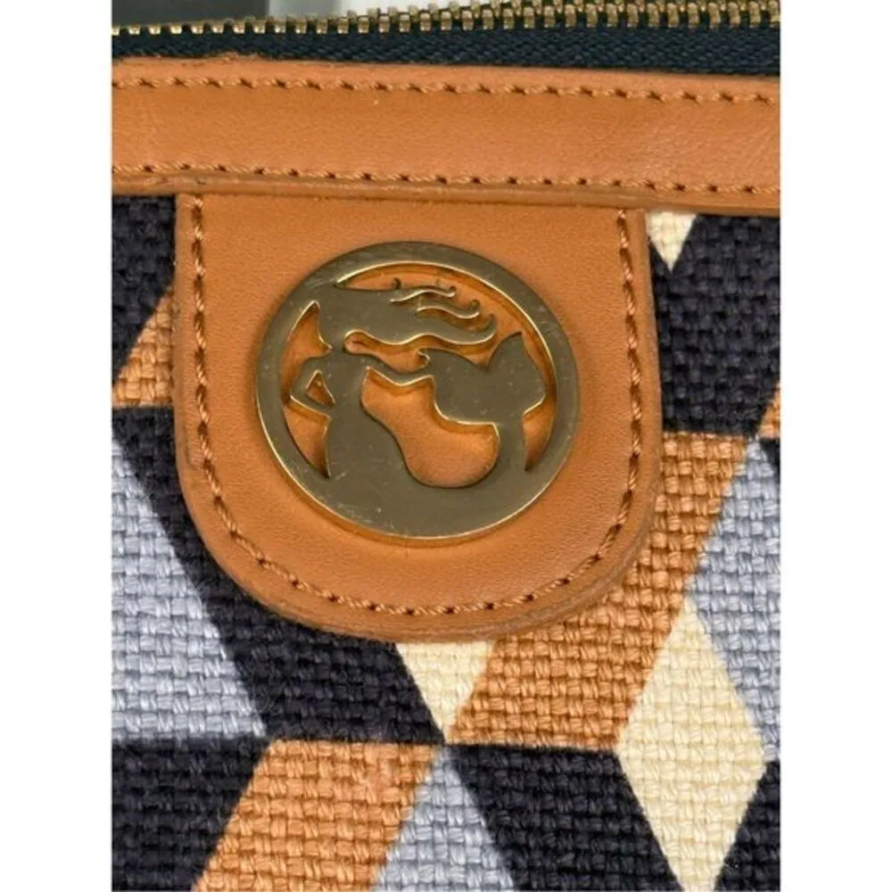 Spartina‎ 449 Daufuskie Island Women's Geometric Shoulder Bag Blue Tan Medium - Image 4