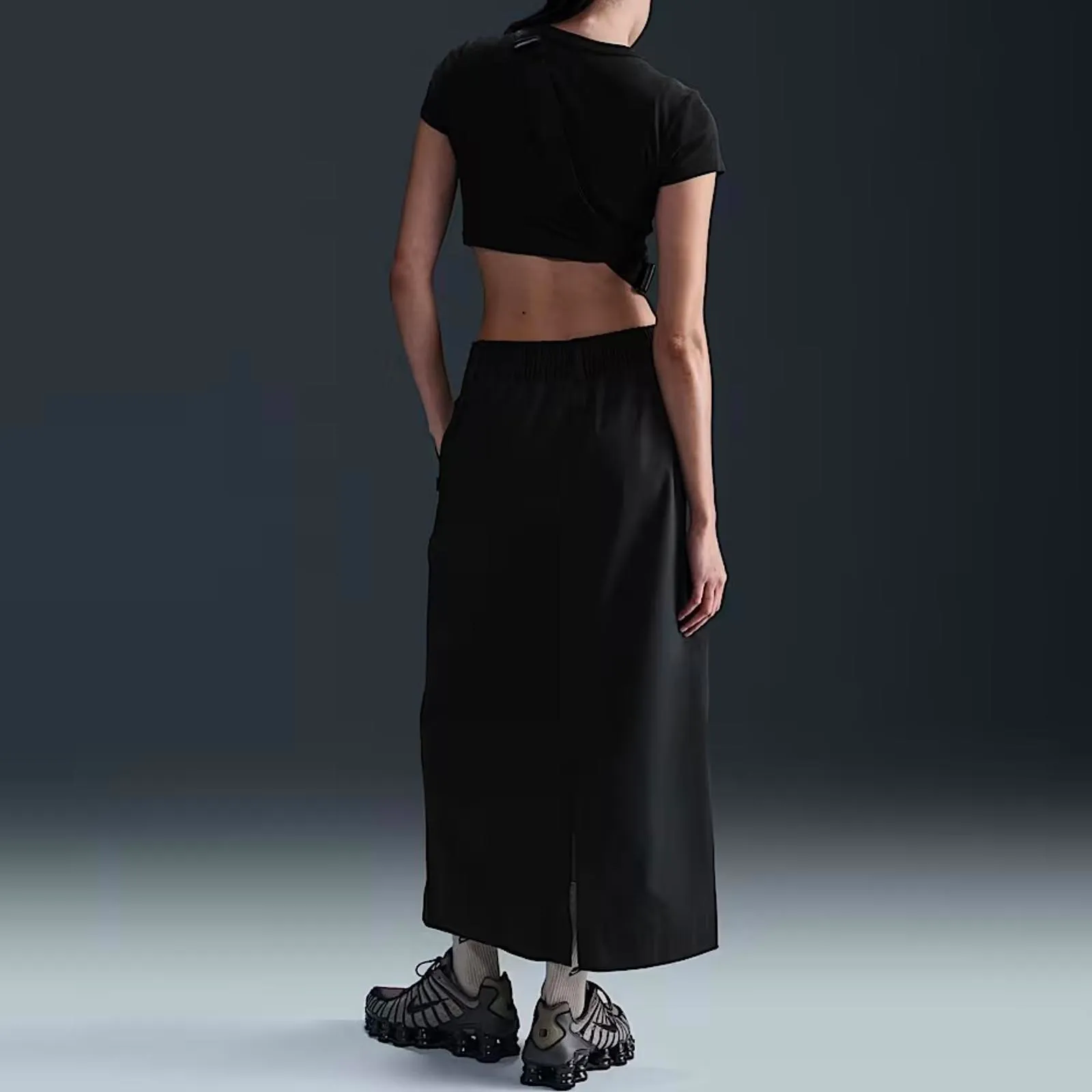 Nike Sportswear Cotton Blend Twill Skirt Black NWT XS - Image 5