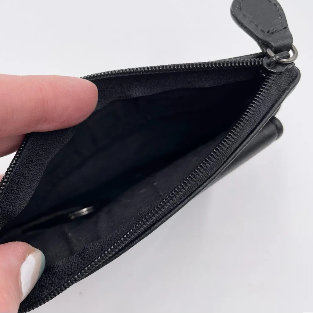 Dockers Mini Coin Purse Wallet Travel Set Card Slot ID Holder Keychain Black - Image 4