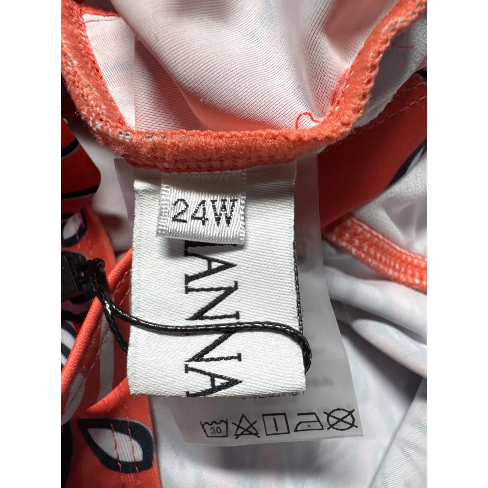 Hanna Nikole Coral Floral Tankini Swimsuit Skirt Set Plus Size 24W Black - Image 4