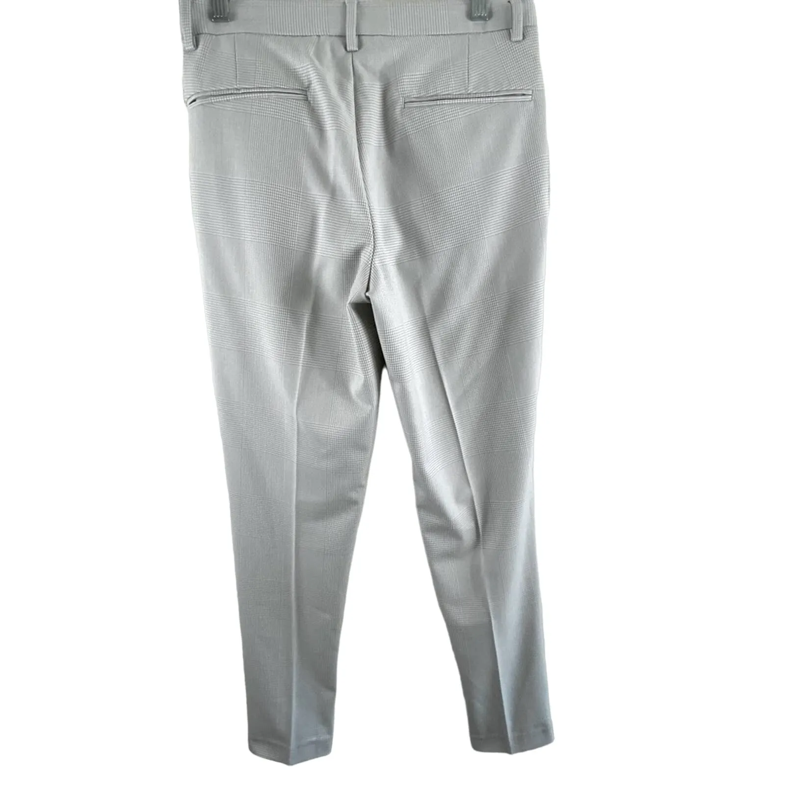 ASOS‎ Gray Checkered Patterned Straight Cuffed Leg Trousers Size 28 - Image 2