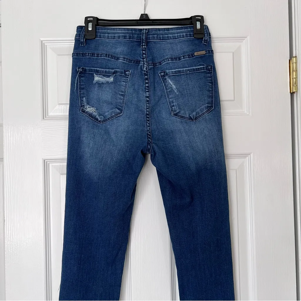 KanCan Estilo high rise raw hem cotton jeans 27 Blue - Image 6