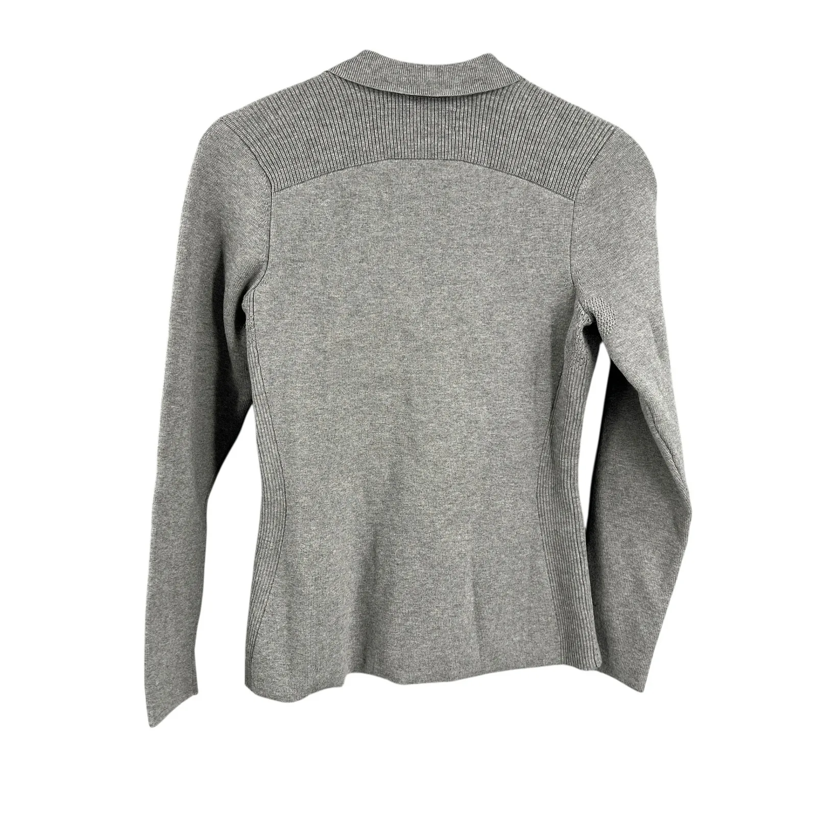 Ministry of Supply Womens Grey Knit Blazer Cardigan XS Knit Jacket Office Casual Gray - Image 2