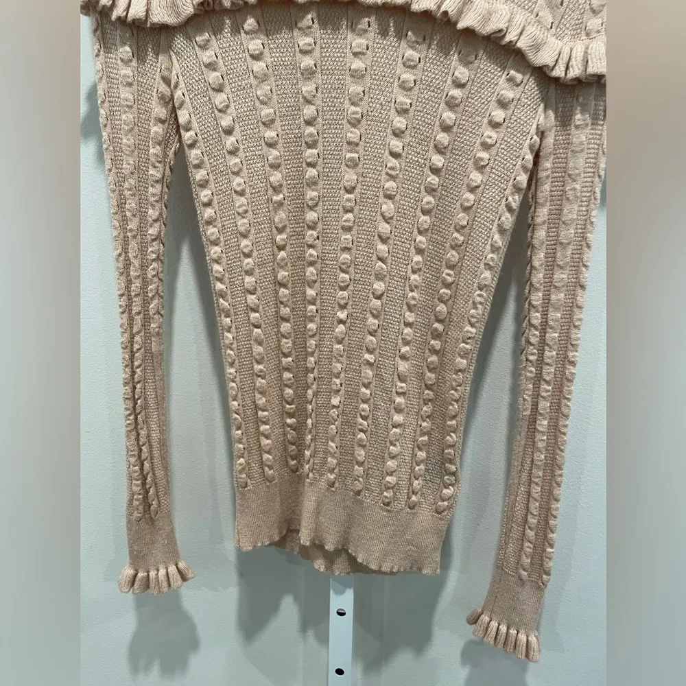 Slate & Willow Blush‎ Ruffle Sweater Size XS - Image 5